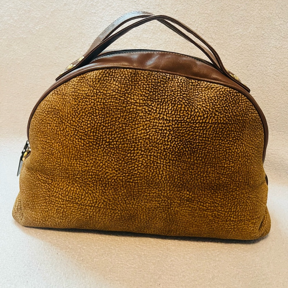 Borbonese Redwall Quail Suede Large Handbag - Picture 5 of 12
